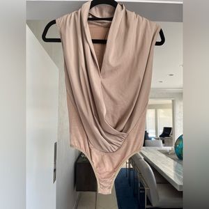 Bebe beige bodysuit
